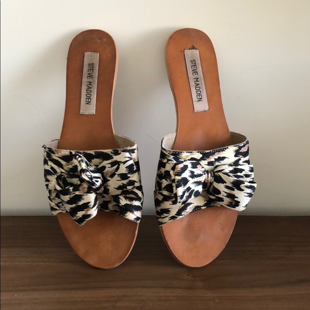 Steve Madden Alex Flat Slide Sandals, Leopard